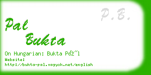 pal bukta business card